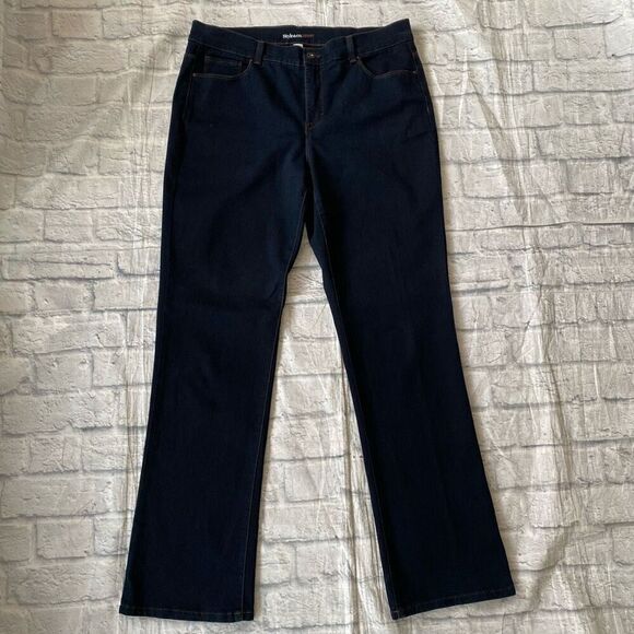 Style & Co women 14 cotton blend tummy control modern boot cut blue jeans - Picture 1 of 9